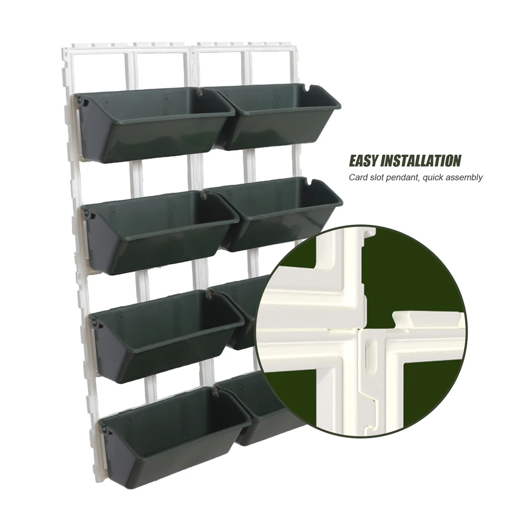 주방 창문 발코니 테라스용 수직 정원 벽 화분, 실내 및 실외 원예, 8 포켓 식물 컨테이너 액세서리