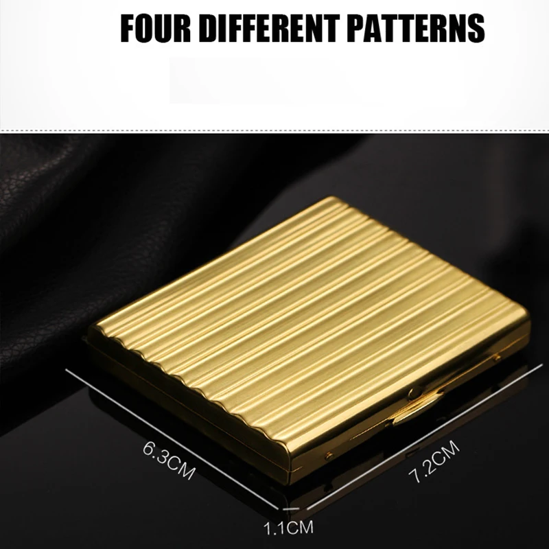 Hand-rolled Copper Cigarette Case Corrugated Special Pocket Cigarette Holder for 70mm Tobacco Smoking Gift Box