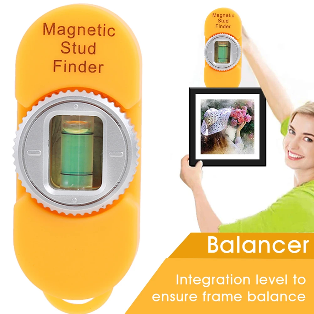 

Nail Seeker Magnetic Portable Screw Orange Sensor Metal Tool for Drywall Stud Locator Easy Storage