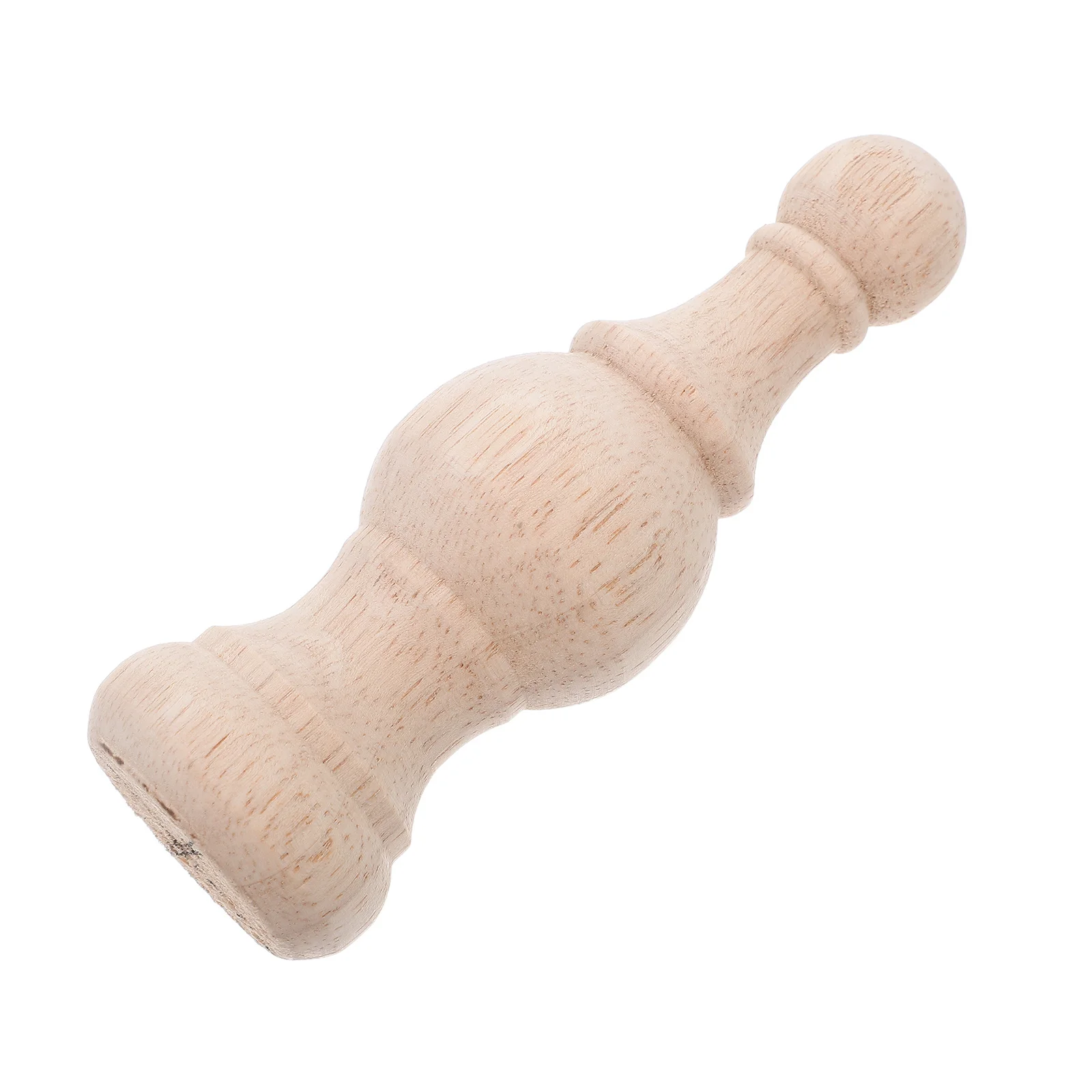 

5X15Cm Unfinished Wood Finials For Bed Post Staircase Curtain Rod Flagpole Topper Diy Craft Decoration Wooden Post Cap