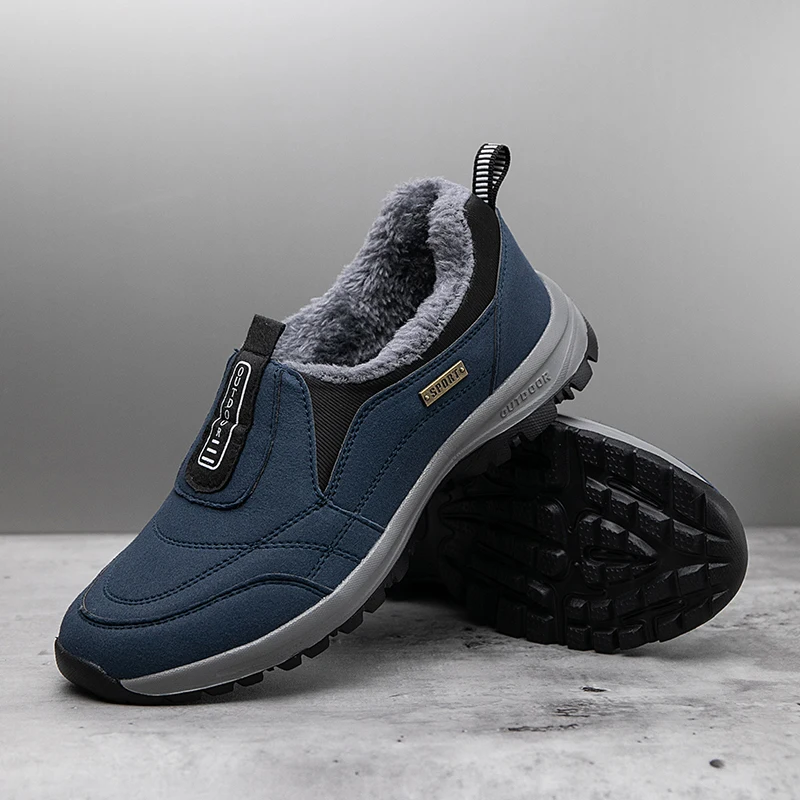 Winter Plus Samt-Sneaker für Herren, große Größen 49 50, rutschfeste Outdoor-Freizeitsportschuhe, bequeme, leichte Herren-Wanderschuhe – Detail 7