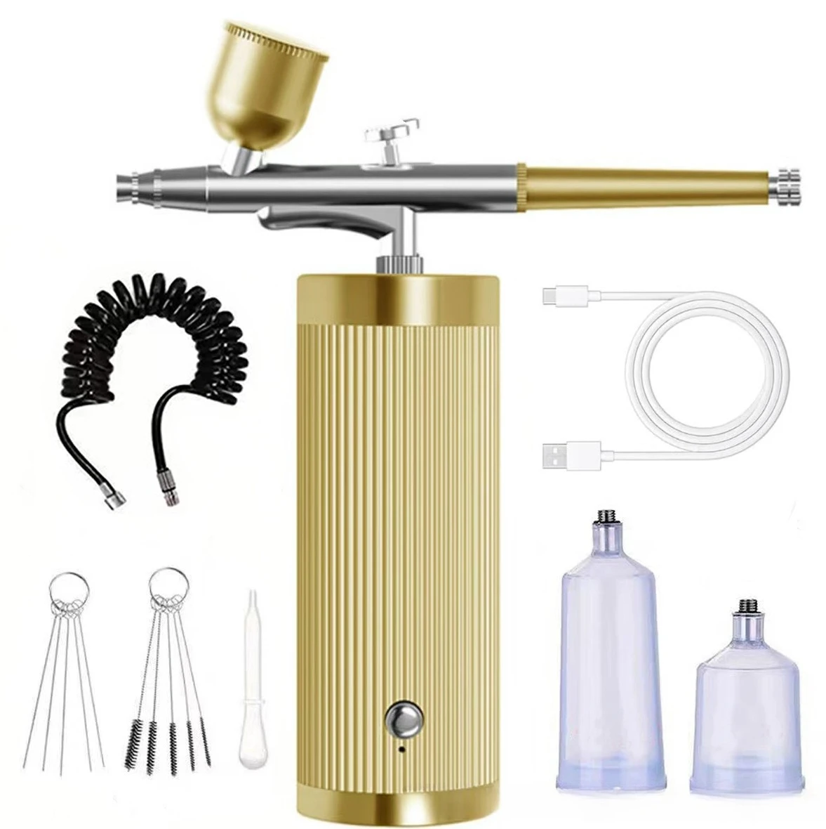 2026 Cordless Airbrush Kit 2-Speed Cake Sandblasting Machine for Nail Art Model Coloring Tool