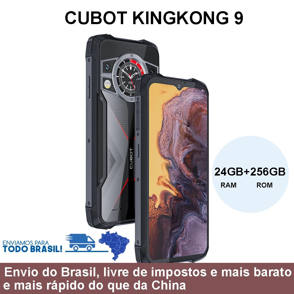 Ship From BR, Smartphone Android Cubot King Kong 9, Helio G99, 120Hz 6.583