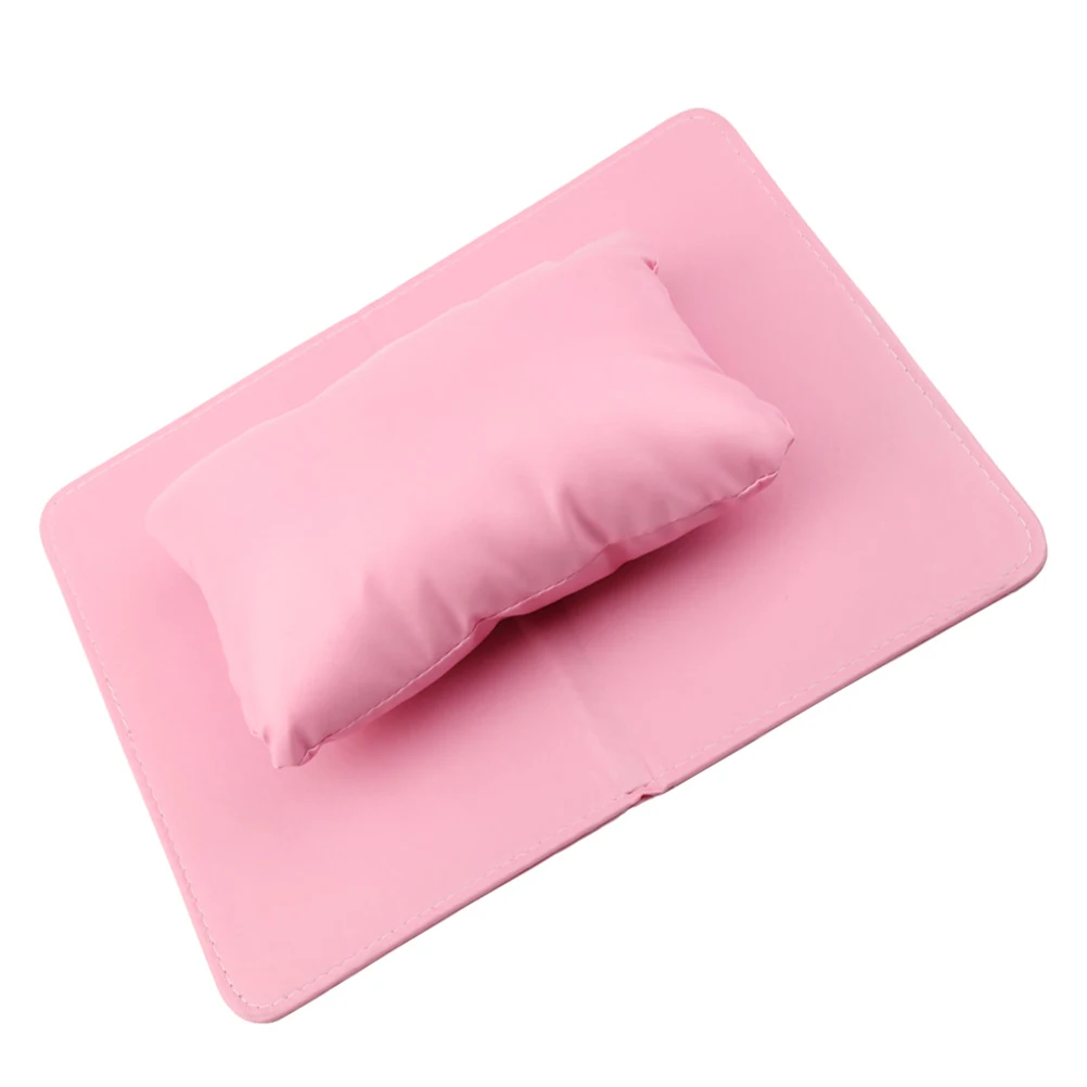 

1Set Manicure Hand Pillow Table Mat Pink Soft Comfortable Nail Art Armrest Pad Salon Supply Washable Manicure Practice Mat