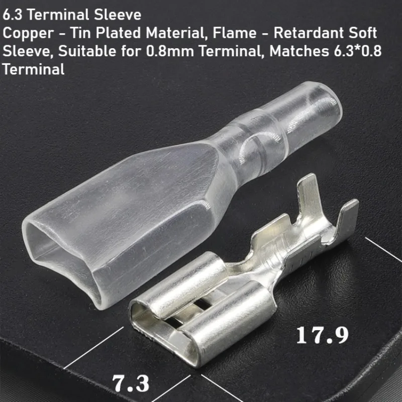 50PCS 5.2 커넥터, 플러그 스프링 냉간 압착 터미널 구리 와이어 이어 5.2 플러그 커넥터 터미널 와이어 커넥터