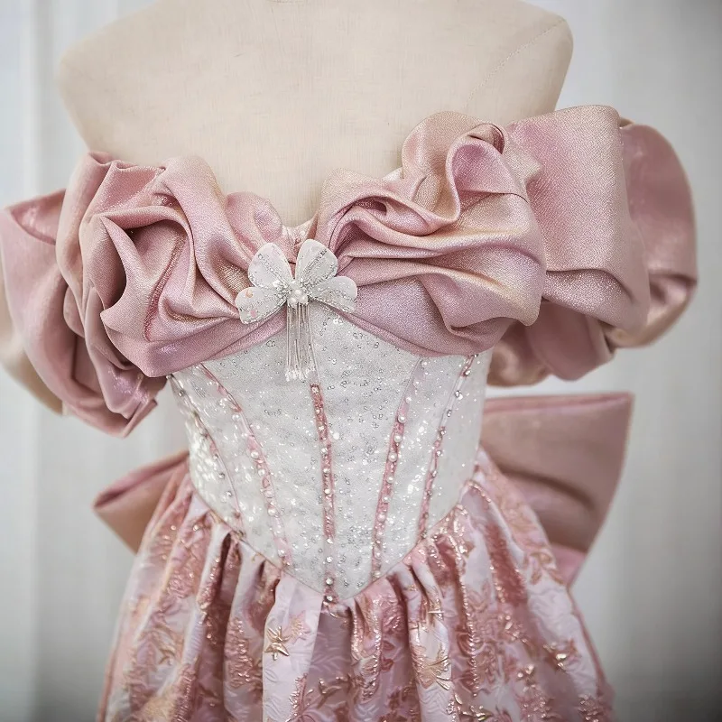 Nuevo Vestido de Verano 2026 para Mujer, Sexy, sin Tirantes, Ligero, Elegante, Estilizador, de un Solo Hombro, para Banquete o Novia