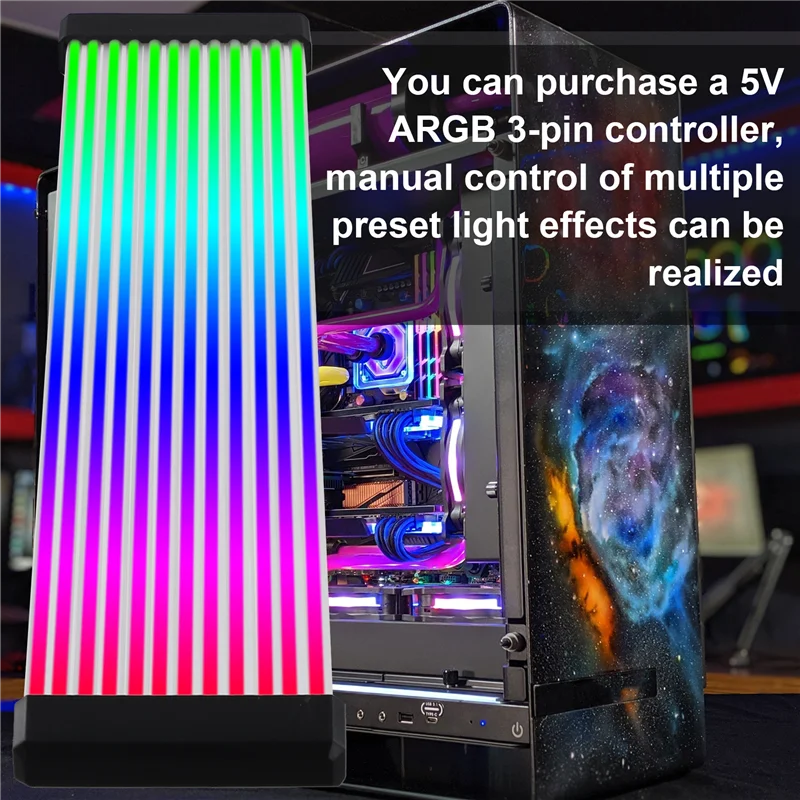

Практичная светодиодная лента RGB, плата синхронизации ARGB для блока питания компьютера, графический процессор, корпус кабеля для видеокарты, неоновая линия, видеокарта