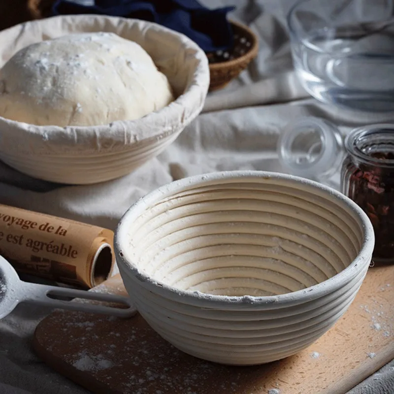 Kitchen Bread Fermentation Liner Baskets Bread Proofing Proving Rattan Basket Dough Rising Long Banneton Brotform Storage Bowls