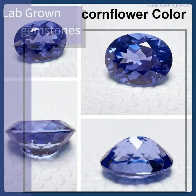

M-Lab Grown Sapphire Oval Cut Blue Color Gems High Quality Low Cost For Jewelry Setting&Custom Design Selectable AGL Certificate