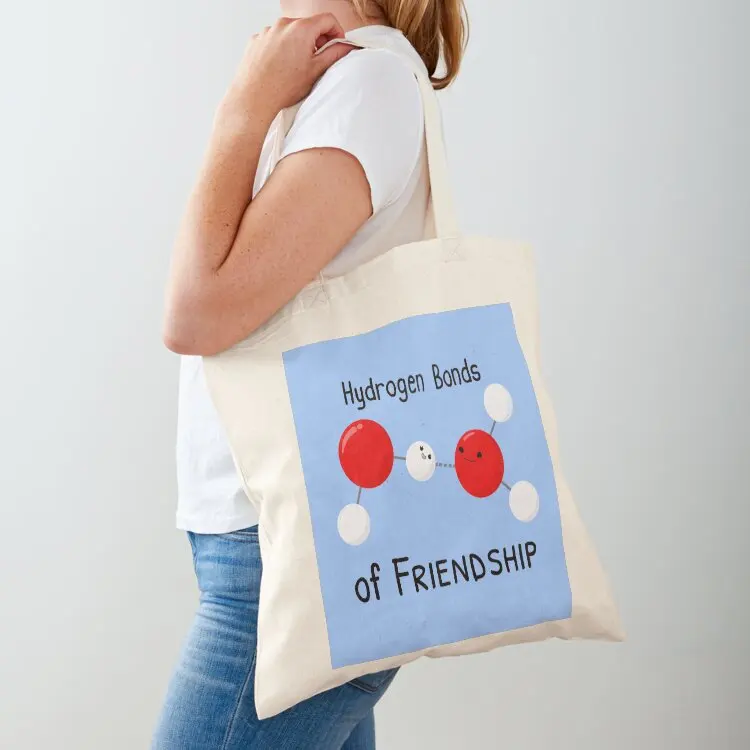 Hydrogen Bonds of Friendship Tote Bag shopping trolley bag Canvas bag for women shopping logo