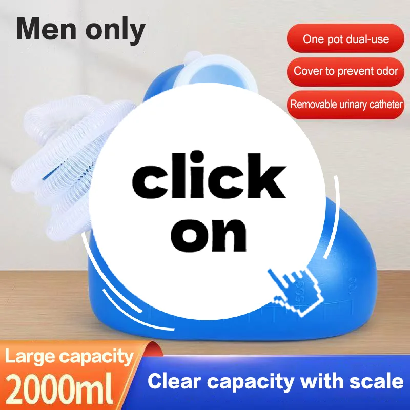 

Toilet Supply For Outdoor 2000ml Plastic Male Elderly Bed Potty Pee Bottle Collector With 160cm Tube Portable Pee Urine Bottle