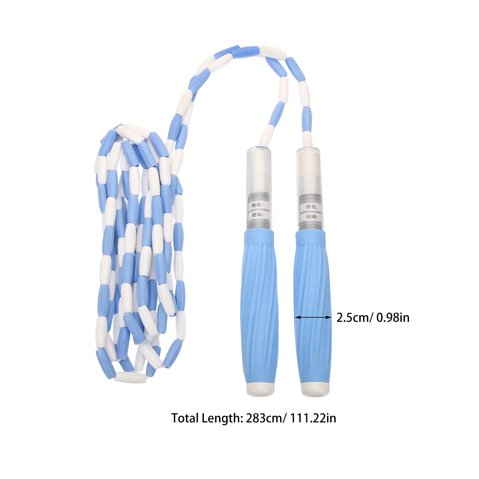 Beaded Jump Rope Adjustable for Children Teens Adults Seniors Ergonomic Handle Smooth High Speed Rotation Fitness Workout