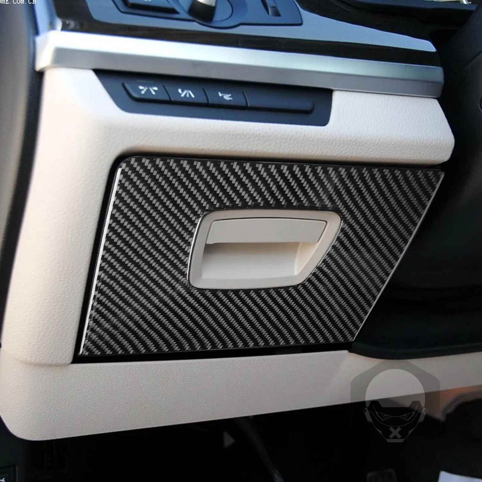 Carbon Fiber Car Accessories Driver Storage Interior Trim Cover Soft Sticker For BMW 7 Series F01 730li 740li 750li 2009-2014
