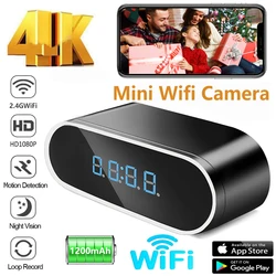 Wifi Mini Clock Camera Remote Viewing With Night Vision 1080P Surveillance Camera Remote Control Motion Detection For Household