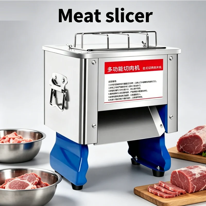 Commercial Desktop Meat Slicing Machine Automatic Stainless Steel Meat Slicer Cutting Machine