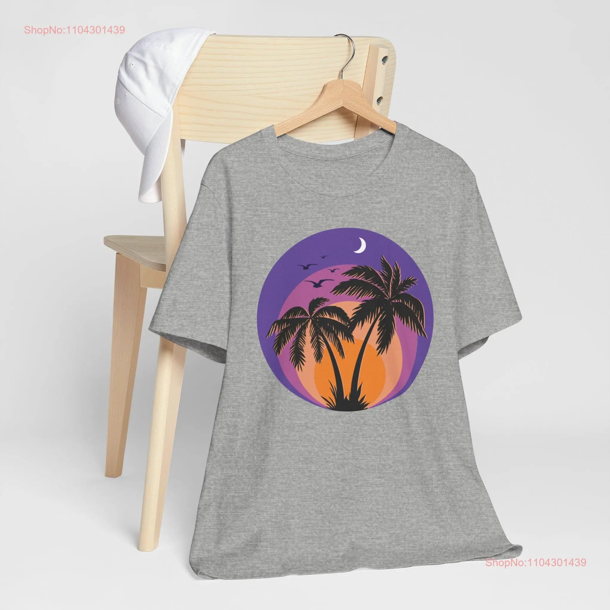 Sunset T Shirt Summer Vibes Beach Wear Vacation Retro Vintage Style long or short sleeves