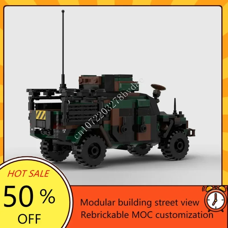 480 個 MOC 国際装甲車 MXT-MV ハスキーアーマーカー MilitaryModel カスタムパズル DIY アセンブリ誕生日おもちゃギフト