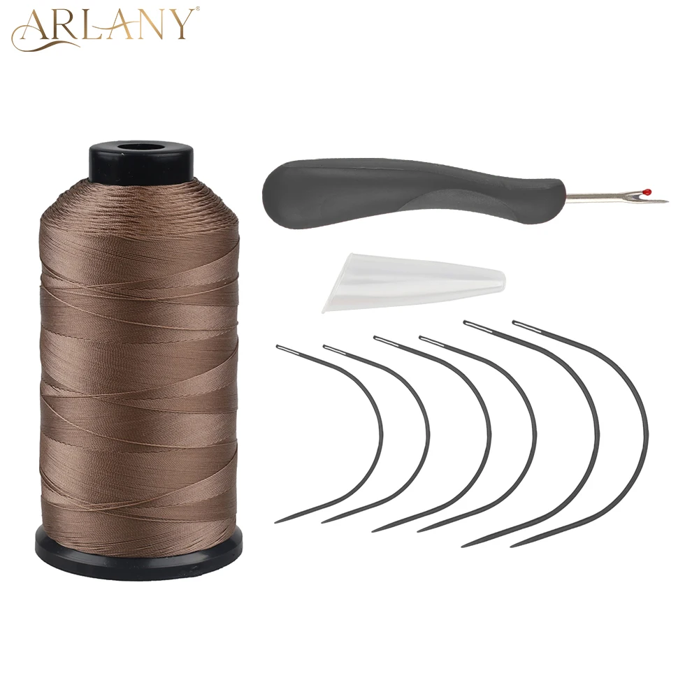 1500 yards Nylon Hair Weaving Thread for Wig Making Tools Sew Accessories Hair Extension Needles Bonding Thread Salon Supplies