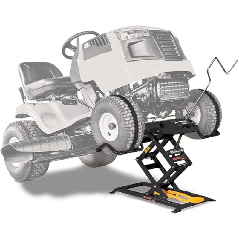 

Adjustable Lawn Mower Lift 350 lb Capacity Fits Most Residential ZTR Mowers Foldable Design for Mower Maintenance and