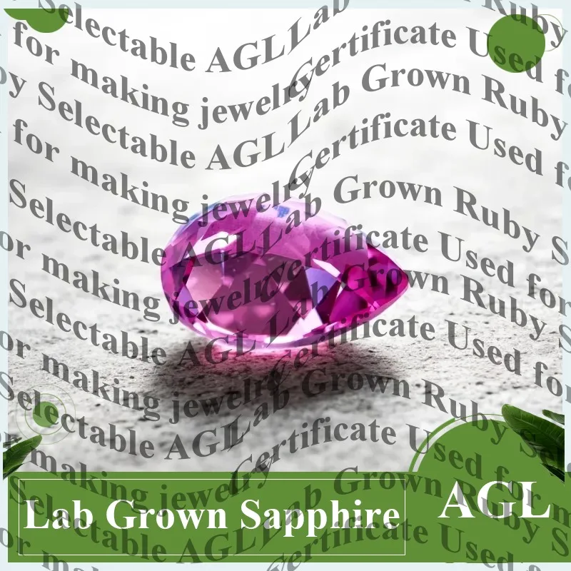 

Lab Grown Sapphire Gemstone Pear Cut Pink for Jewelry Making Lab Created Sapphire for Ring Setting Lab Grown Blue Sapphire
