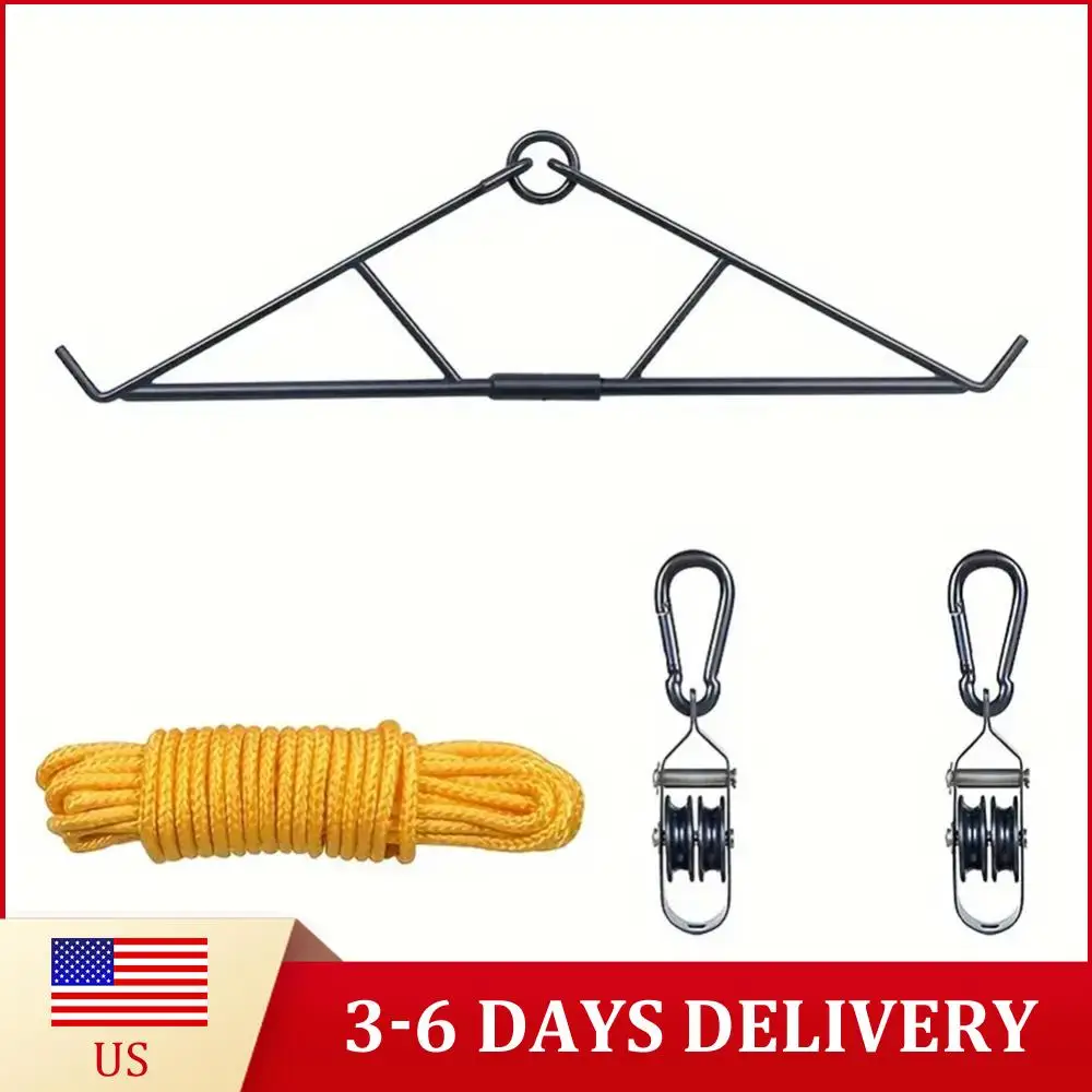 

700LB Capacity Deer Hunting Game Hoist Pulley Lift System Elk Hoist Pulley Lift System with Gambrel Wild Hunting Gifts for Men
