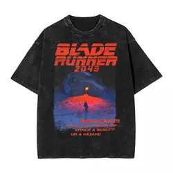 Blade Runner 2049 Washed T Shirts Streetwear Hip Hop Vintage T-Shirt Tees Men Women Short Sleeve Street Printed