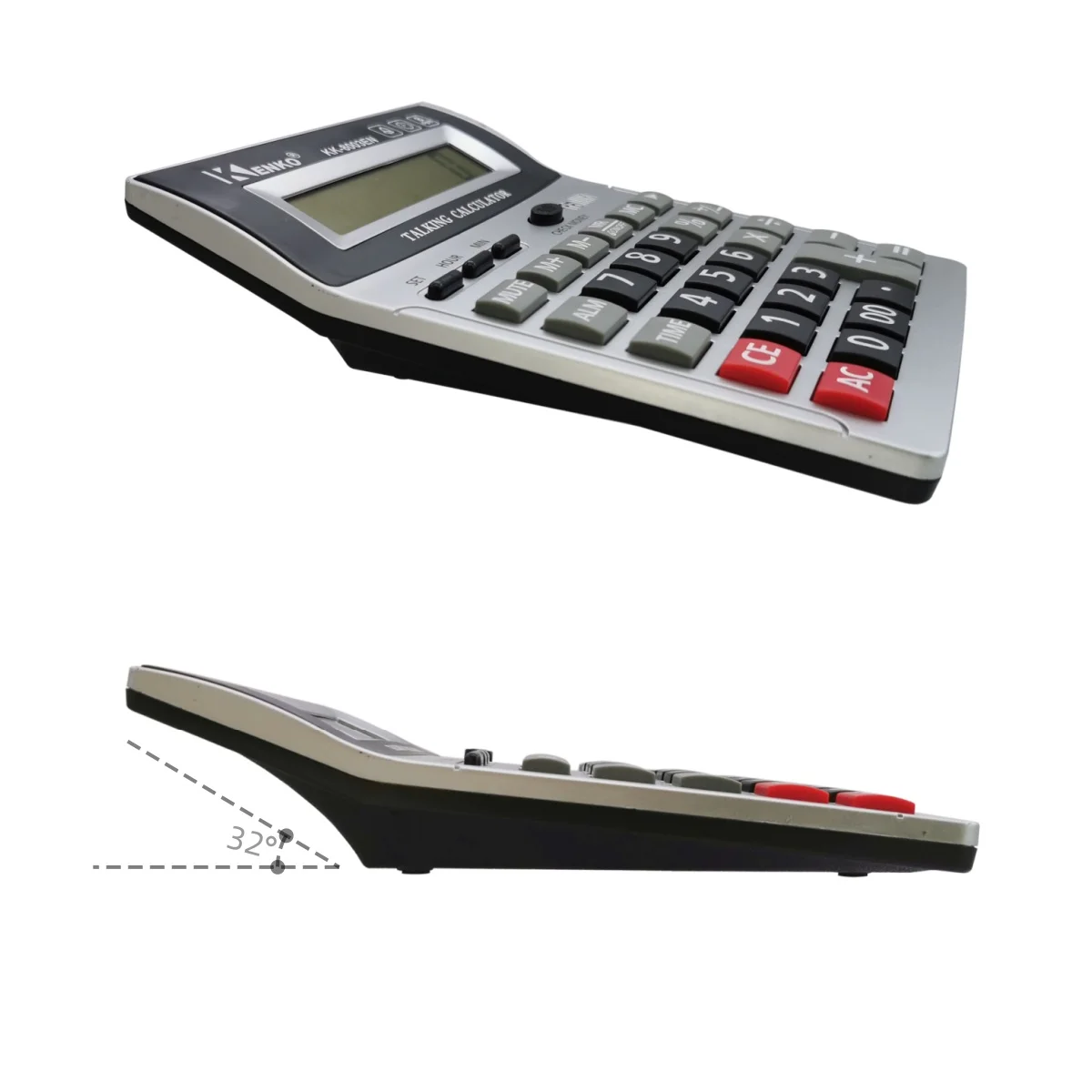 8 Digit English Talking Calculator With Alarm , Time Show, Check Money Office Computer