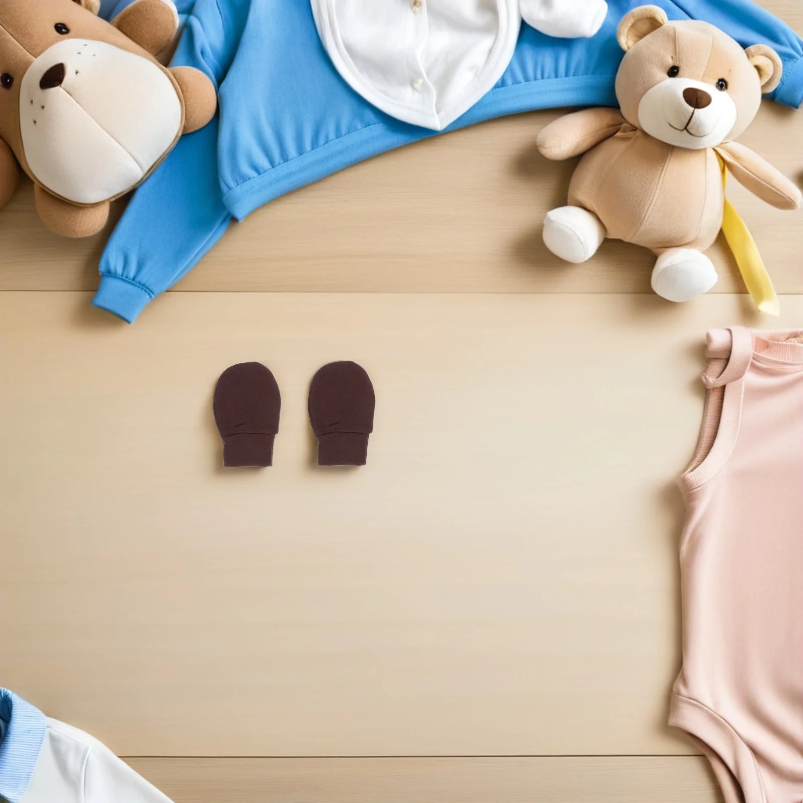 

12Pairs Mittens Cotton Soft Breathable No Scratch Gloves Hand Covers 0-6 Months Cotton Gloves Small