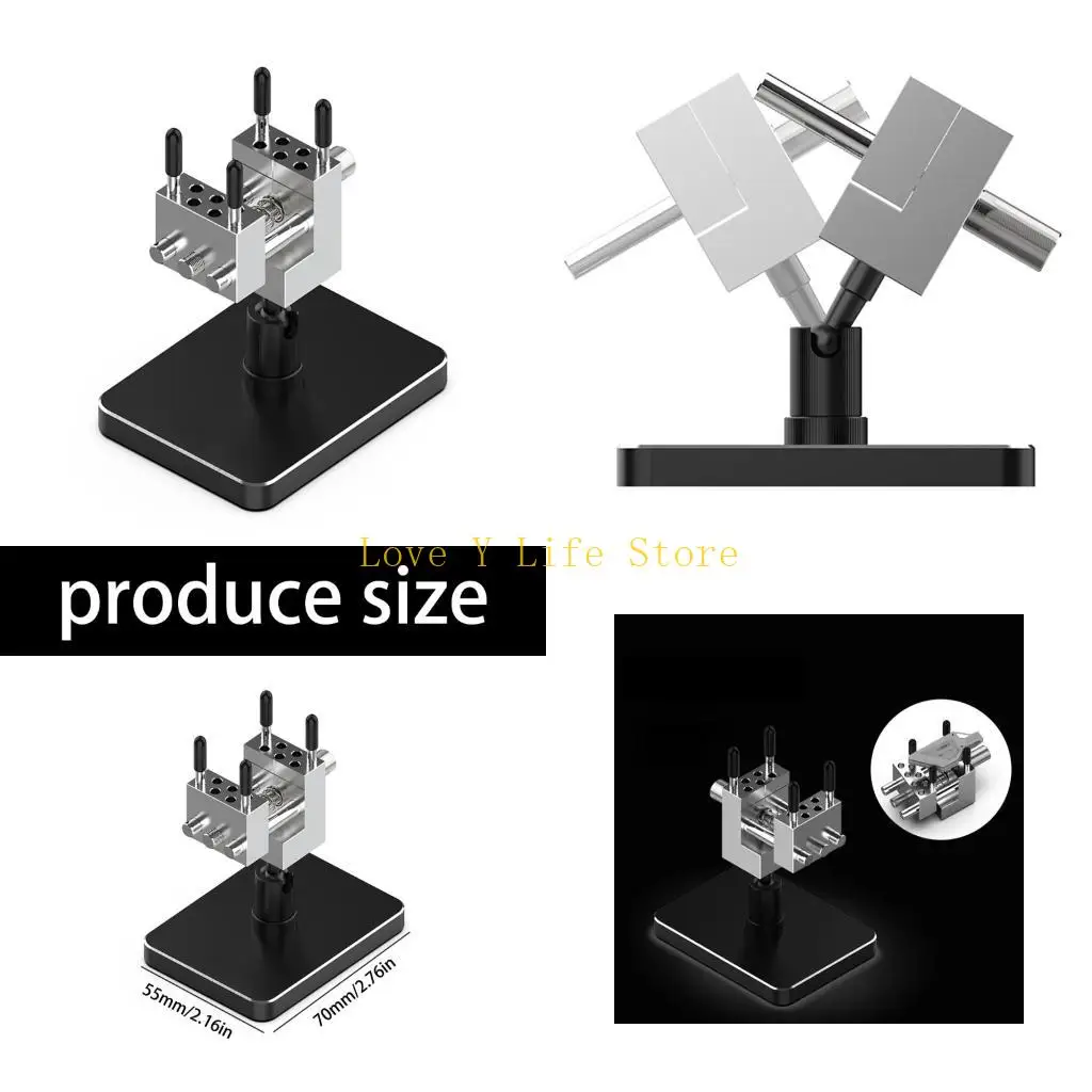 

L74C Прочные алюминиевые тиски для работы с 14 зажимными стержнями для деликатных деталей