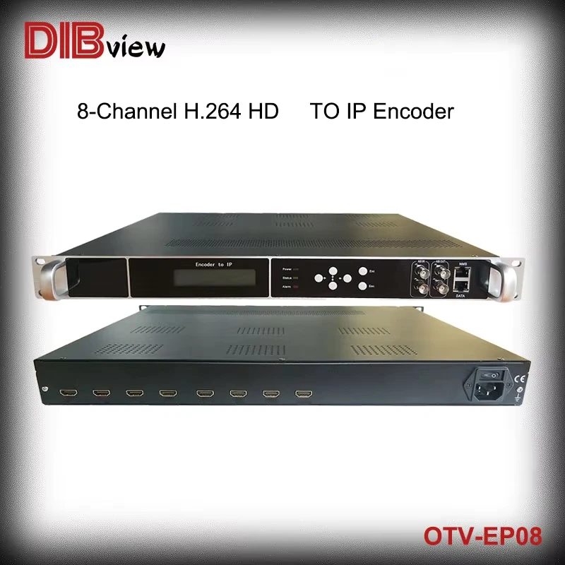 OTV-EP08 8 Channel HD To H264 IP HD Encoder ASI Converter Video Broadcast Equipment