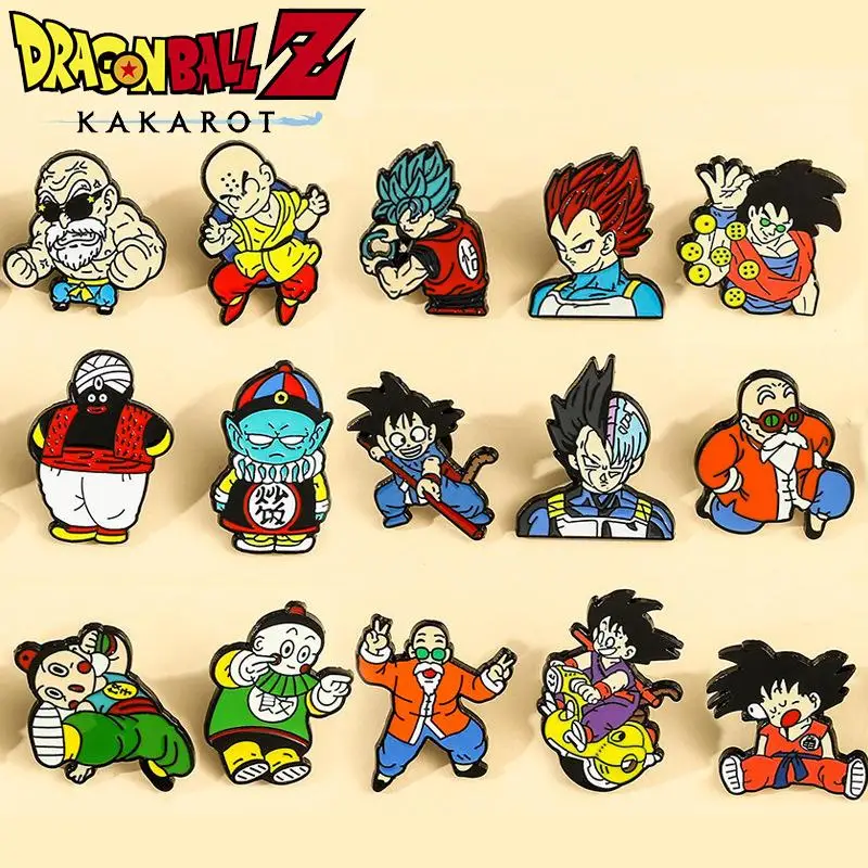 

Dragon Ball Z Anime Son Goku Metal Brooch Pin Children Hat Decoration Alloy Paint Badge Men Women Clothing Decoration Badge Gift