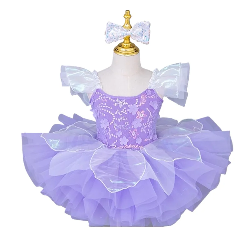

Children's performance clothes Children's puffy gauze skirt Sequined princess skirt Girls performance clothes Ballet skirt