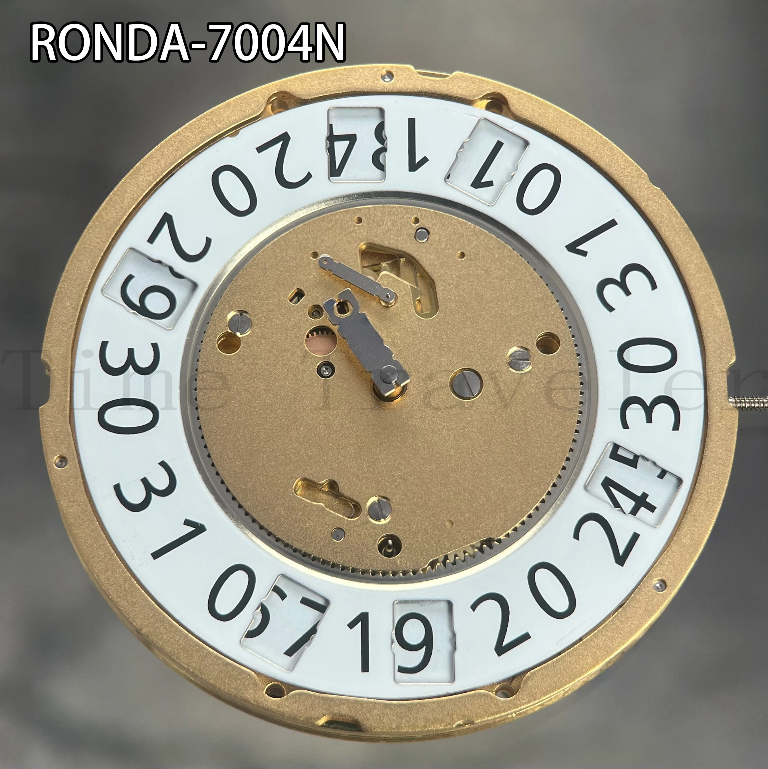 

Genuine Ronda Quartz Movement 7004N Day Retrograde Watches Long Battery Life 48 Months 6 Jewels Gold plated Original Switzerland