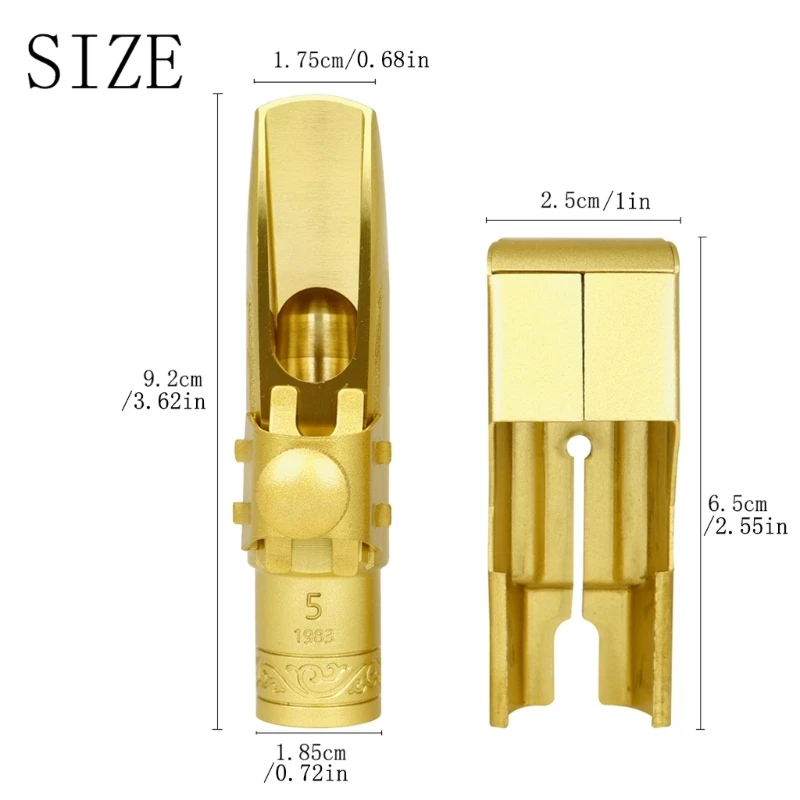 Metal Eb Altos Sax Mouthpieces Brass Altos Sax Saxophone Mouthpiece with Caps & Ligatures Musical Instruments Accessories