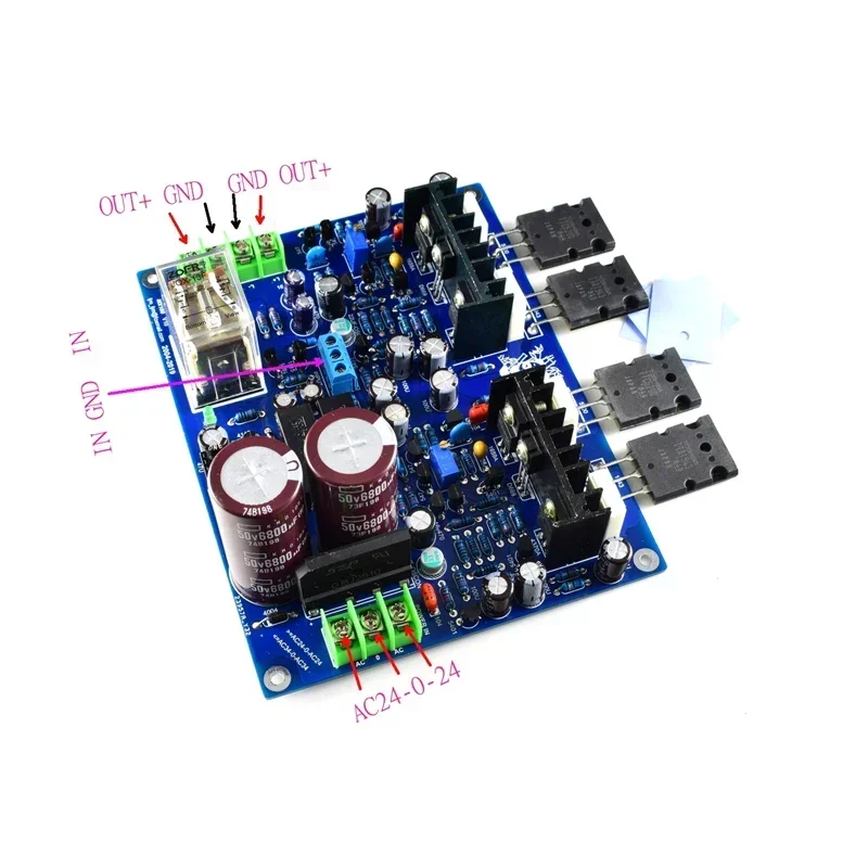 LUSYA LJM MX100 100W+100W 2.0 ONSEMI TOSHIBA HiFi Power Amplifier Two-channel Board With Filter capacitor Speaker Protection