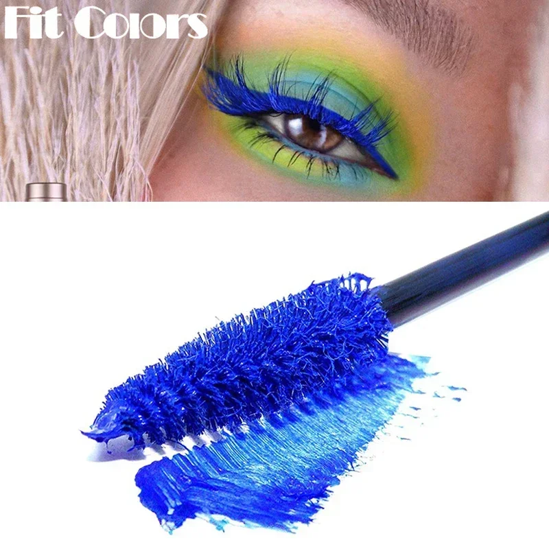 Heallor-Rímel De Garrafa De Vinho Criativo, Maquiagem De Olhos De Férias, Curling Grosso À Prova D' Água, Longa Duração, Mascara Colorido Azul, 6 Cores