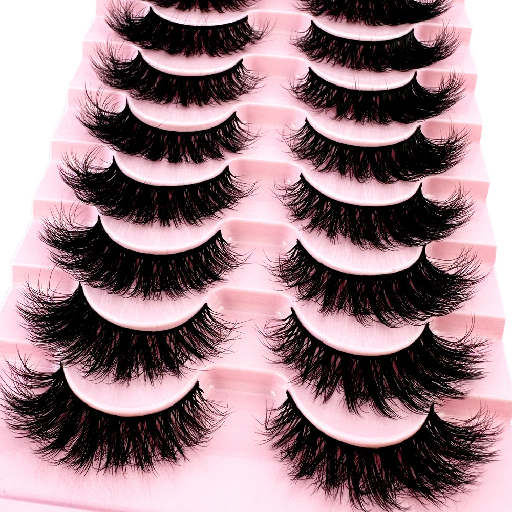 NEW 10 pairs 3D Faux Mink Lashes Wispy Natural False Eyelashes Dramatic Volume Lashes Eyelash Extension Makeup Eyelashes
