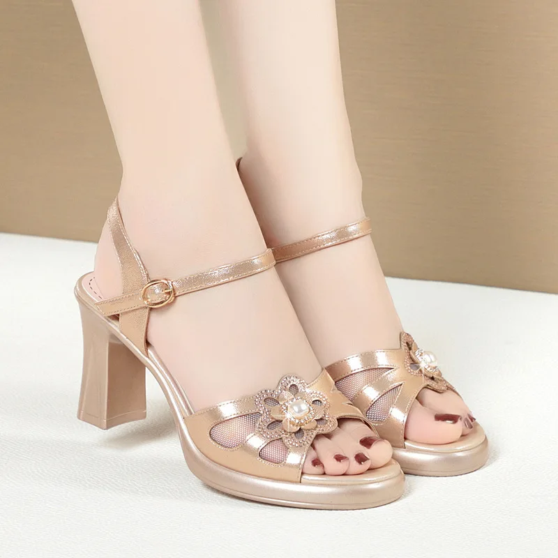 

Женская обувь на каблуке с открытым носком, летние сандалии 2024, роскошные женские сандалии на платформе и высоком каблуке, модельные модные сандалии в сетку