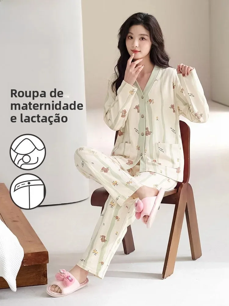 fenteng-care-camicia-da-notte-in-puro-cotone-per-la-gravidanza-maniche-lunghe-cardigan-aperto-abbigliamento-da-casa-design-con-cintura-regolabile-e-possibilita-di-allattamento