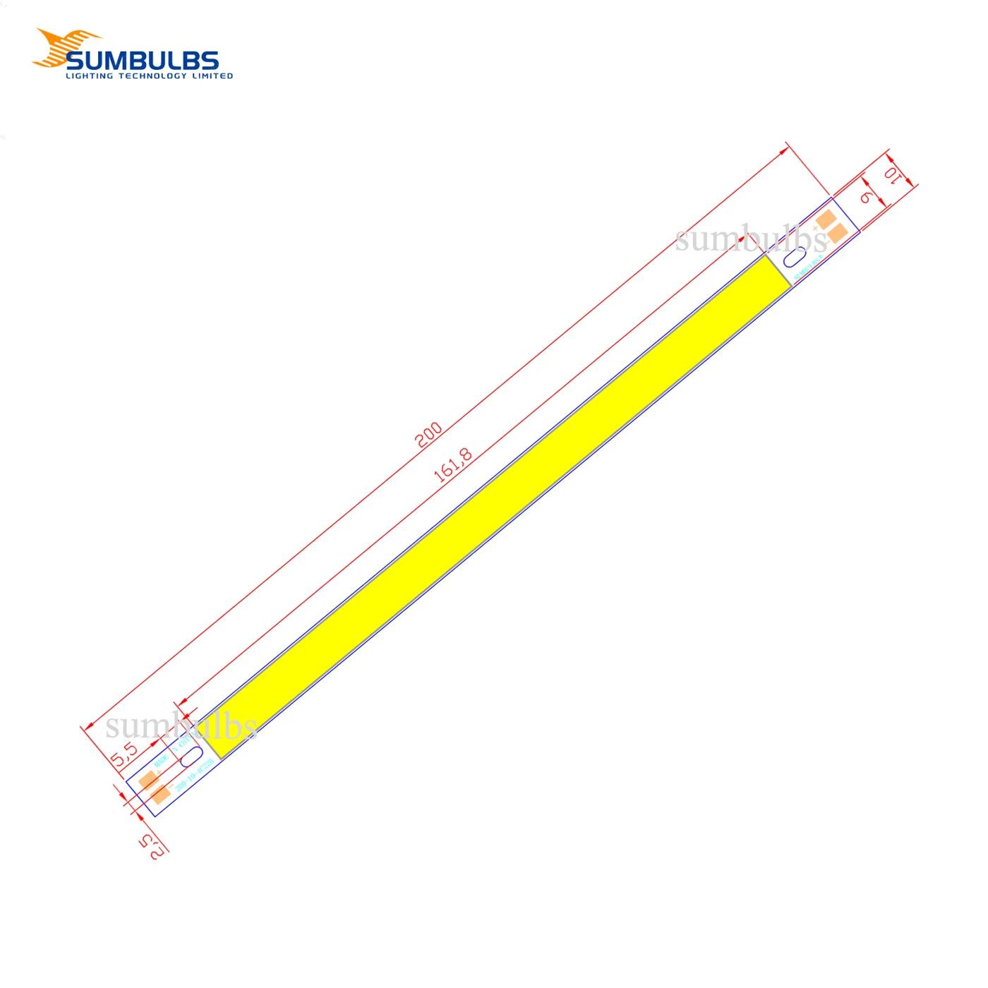 200x10mm COB Bar Light Strip DC12V 10W Multi-Color LED 10cm Lamp Warm to Cool White Blue Green Red Yellow Bulb for Home Lighting image 5