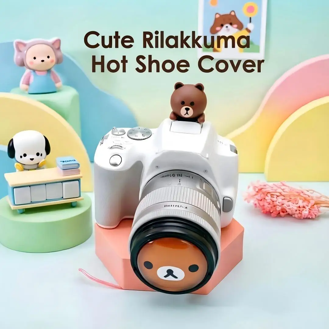 Cute Brown Bear Series Hot Shoe Cover for Leica Q2 Fuji X100V X-T5 Sony ZV-1 Canon EOS R5 Nikon Z5 Camera Accessories