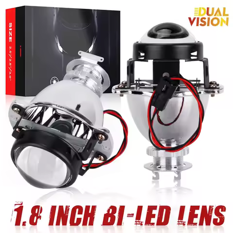 1.8 Inch Bi Led Projector Lens Led Light H4 H7 9005 9006 Car Headlight Bulb High Low Beam 6000K Diode 120W 40000LM Turbo Tuning