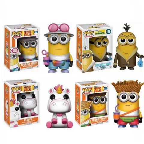 FUNKO POP 비열한 미 3 관광객 데이브 418 # 제리 419 # 푹신한 420 # 카일 422 # PVC 액션 피규어, 소장용 모델 어린이 장난감