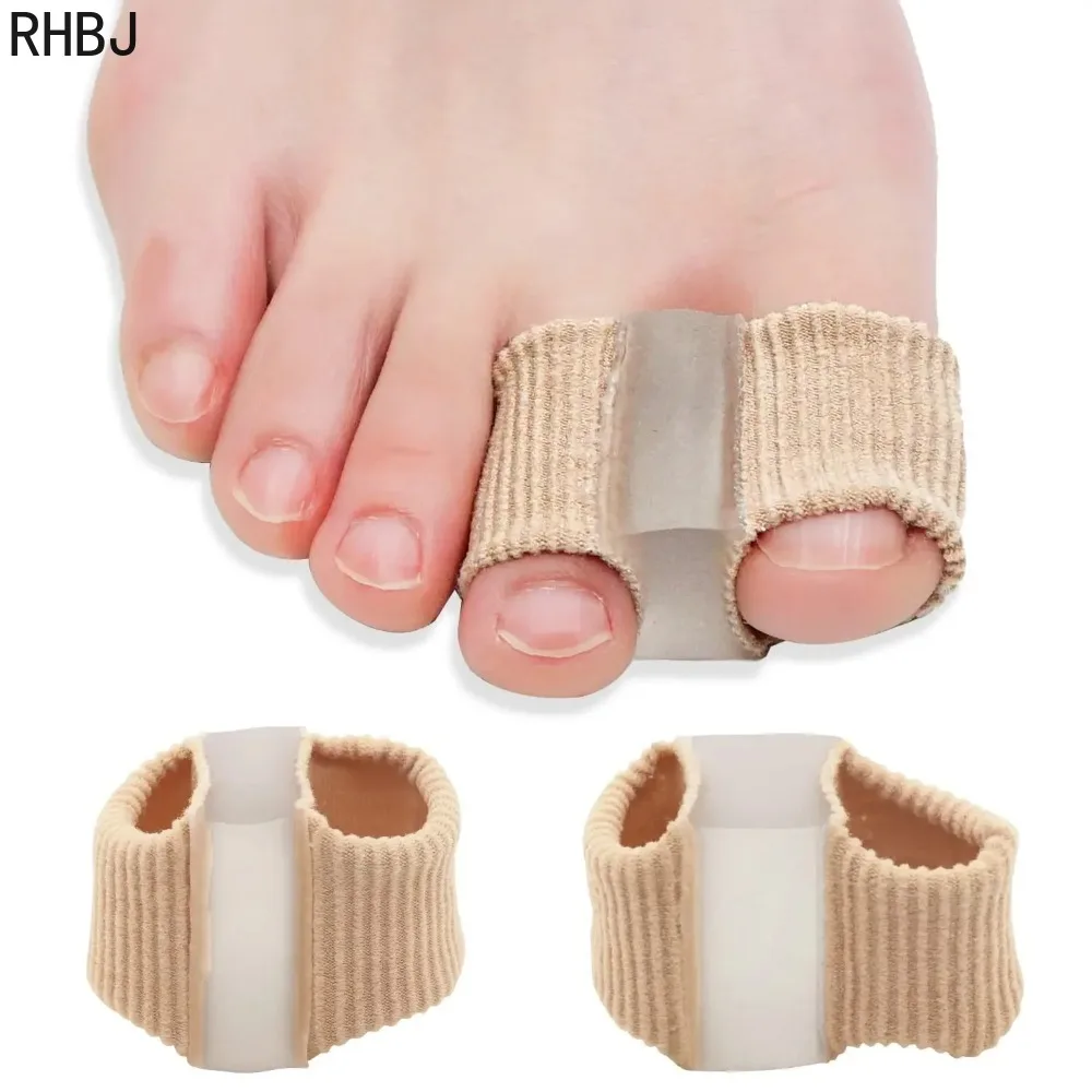 

RHBJ 1PCS Gel Bunion Toe Separator Fabric Lining for Big Toe,Silicone Toe Spacers Breathable Corrector Protector for Overlapping