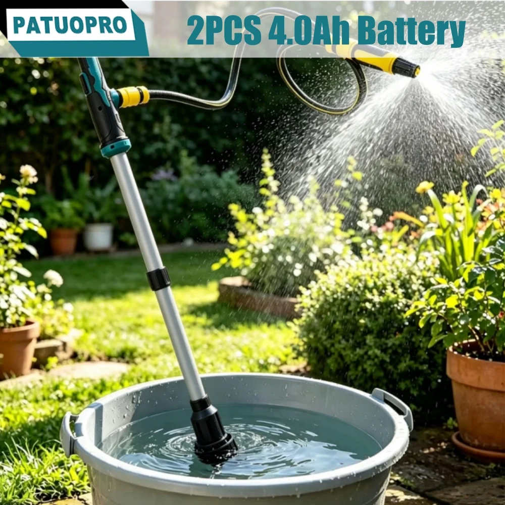 PATUOPRO Cordless Water Pump Portable Stick Transfer Pump Multifunctional Garden Watering Power Tool For Makita 18V Battery