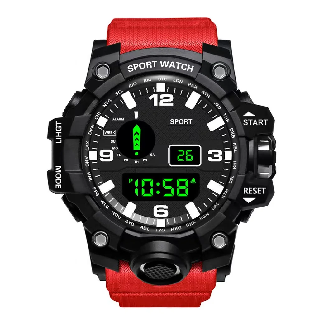 Men\'s Watch LED Digital Men Sport Watches Fitness Electronic Watch Multifunction Military Sports Watches Clock Kids Gifts