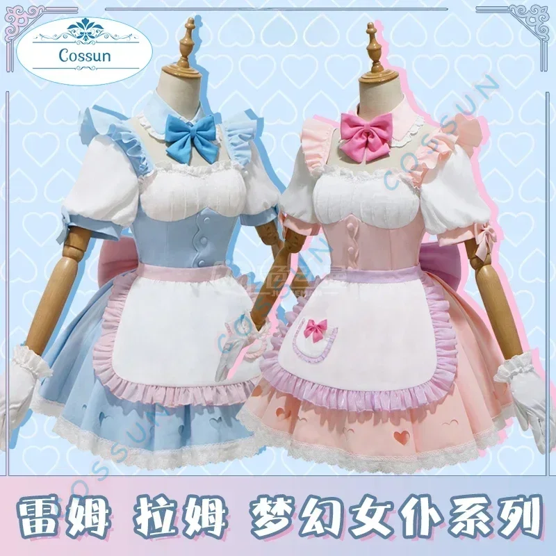 

COSSUN Re:life In A Different World From Zero Ram / Rem Maid Dress Косплей Костюм Cos Game Play Role Аниме Униформа для вечеринки Hallow