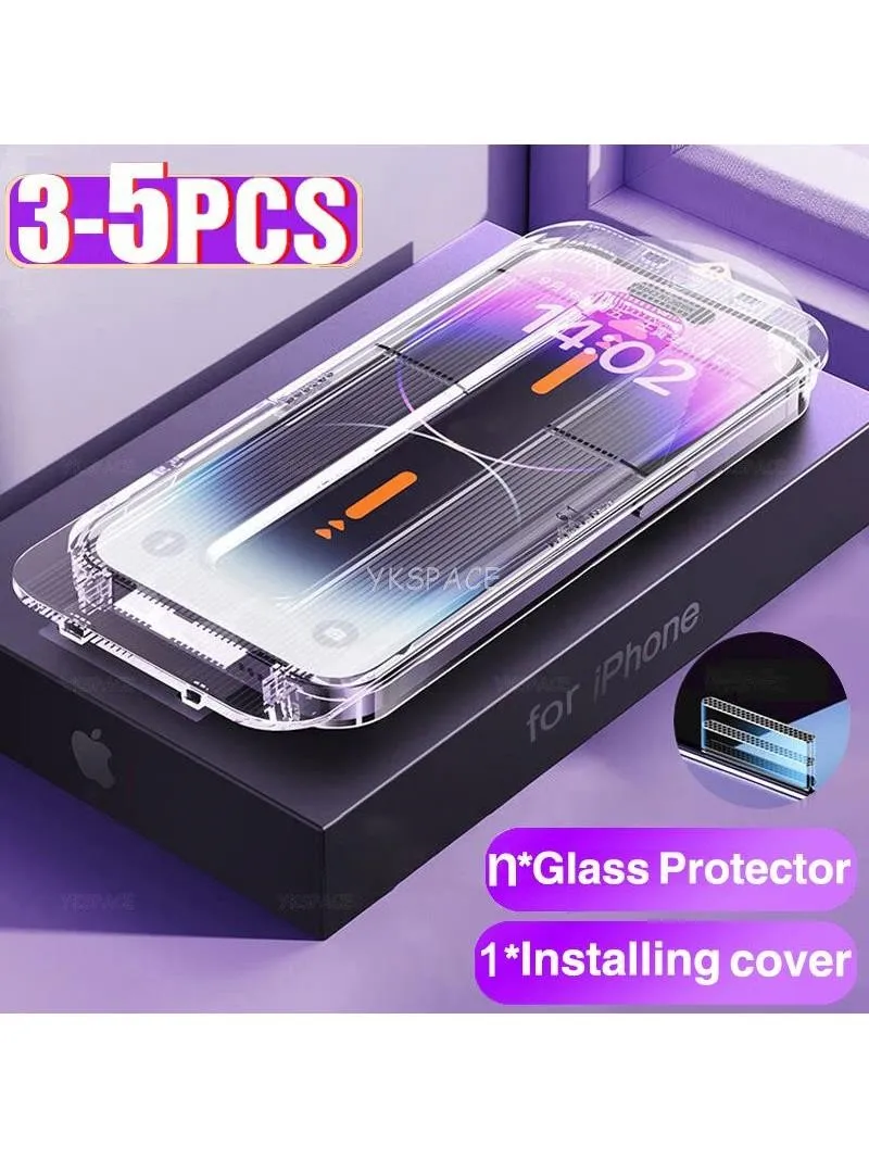 3-5 szt. zestawu bezpyłowego Fliter Kit Privacy Anti-Spy Glare Clear 9H Tempered Glass dla iPhone 15 14 Plus 13 12 Pro Max Screen Protector — zdjęcie produktu 7