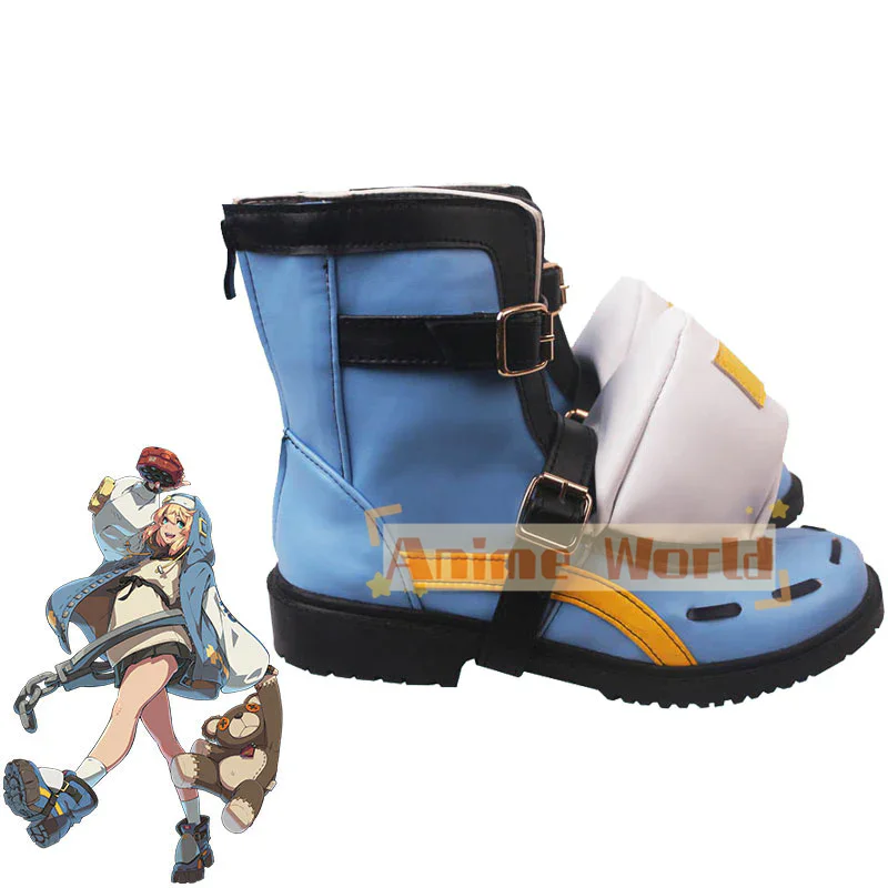 Strive Bridget Cosplay Shoes Halloween Carnival Boots Cosplay Prop Anime PU Leather Shoes Custom Made