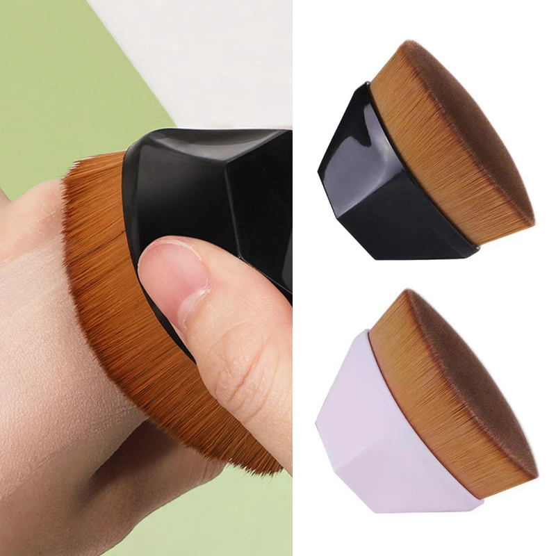 Karsyngirl 1Pcs pennello per trucco magico grande pennello per fard per viso in polvere di bellezza pennello per fondotinta professionale portatile